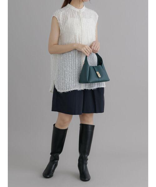 Te chichi(テチチ)の「フリンジジャカードノースリーブシャツ(シャツ/ブラウス・レディース・ブラック/オフホワイト/ブラウン・F)」の14枚目の写真