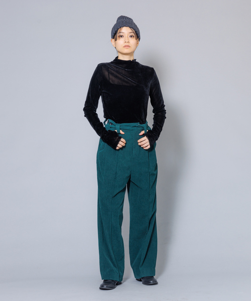 NOMINE(ノミネ)の「【miry dcera】ベロアシースルーボトルネックカットソー(Tシャツ/カットソー・レディース・ブラック/ブラウン・フリー)」の3枚目の写真