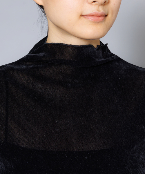 NOMINE(ノミネ)の「【miry dcera】ベロアシースルーボトルネックカットソー(Tシャツ/カットソー・レディース・ブラック/ブラウン・フリー)」の7枚目の写真