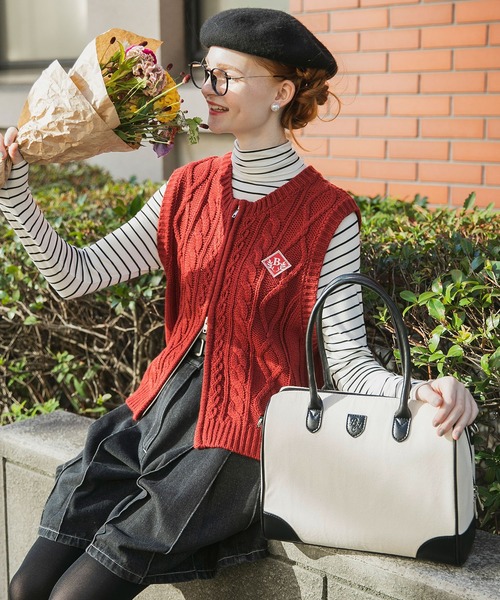 BONLECILL（ボンルシール）の「2wayアソート トラベルボストンバッグ／ショルダーバッグ（ボストンバッグ・レディース・ブラウン/アイボリー/ブラック/ベージュ系1・FREE）」の17枚目の写真