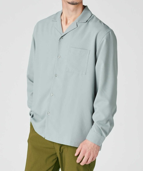 Right-on（ライトオン）の「【PLUS ONE】リラックスオープンカラー長袖