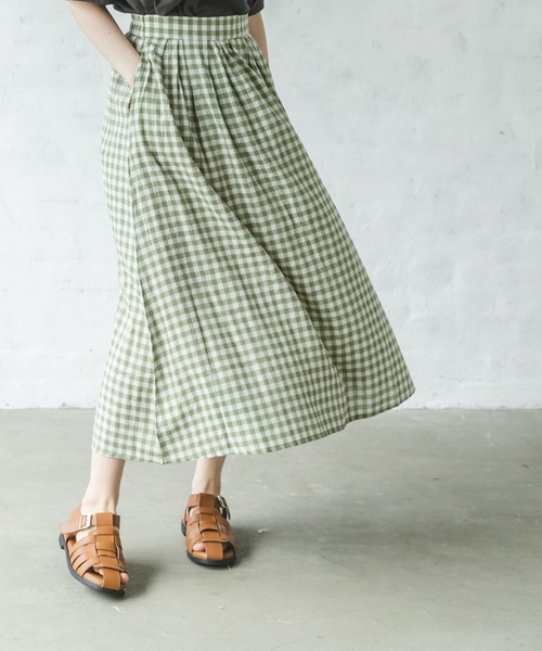 pairmanon（ペアマノン）の「【ママサイズ】総柄ロングスカート（スカート・レディース・ブラウン系その他/グリーン系その他/ブルー系その他3/パープル系その他2/グレー系その他/ベージュ系その他3/ベージュ系その他4/グリーン系その他4/グリーン系その他3・FREE）」の6枚目の写真