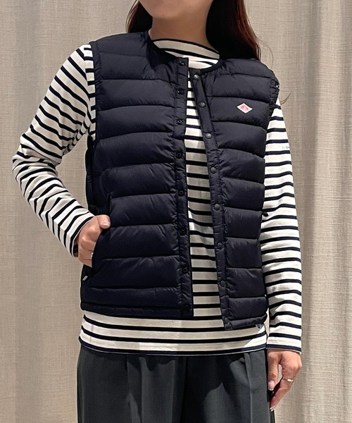 DANTON(ダントン)の「DANTON | クルーネック インナーダウンベスト WOMEN(ダウンベスト・レディース・ライトグレー/ネイビー/オフホワイト/ベージュ系その他/ブラック・S/M/XS)」の21枚目の写真