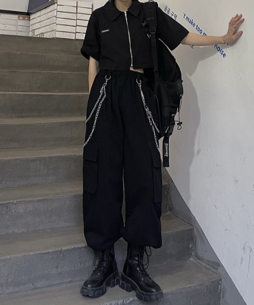 .KOM(ドットコム)の「『.KOM/ドットケーオーエム』チェーン付きカーゴパンツ【Y】【CN】(カーゴパンツ・メンズ・ブラック・FREE)」の10枚目の写真