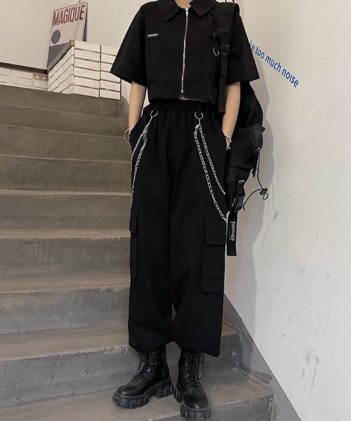 .KOM(ドットコム)の「『.KOM/ドットケーオーエム』チェーン付きカーゴパンツ【Y】【CN】(カーゴパンツ・メンズ・ブラック・FREE)」の12枚目の写真
