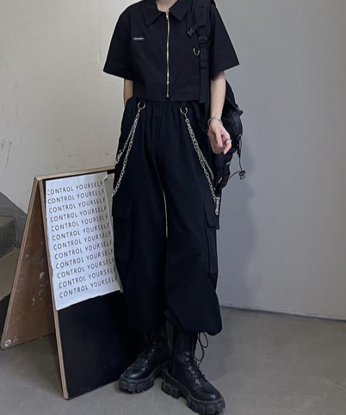 .KOM(ドットコム)の「『.KOM/ドットケーオーエム』チェーン付きカーゴパンツ 【CN】(カーゴパンツ・メンズ・ブラック・FREE)」の14枚目の写真