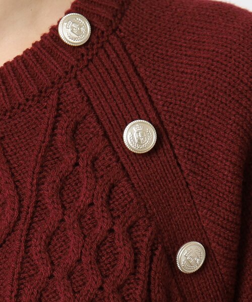 grove（グローブ）の「◆サイドプリーツケーブルニットワンピース（ワンピース・レディース・アイボリー/グレー系その他/ボルドー/ライトグレー・03/02/04/01/05）」の14枚目の写真