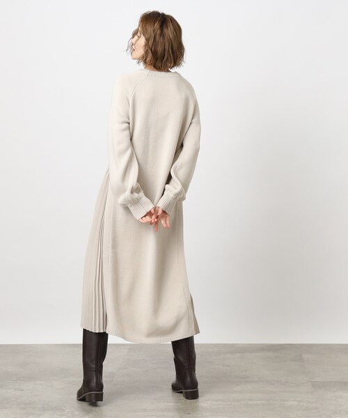 grove（グローブ）の「◆サイドプリーツケーブルニットワンピース（ワンピース・レディース・アイボリー/グレー系その他/ボルドー/ライトグレー・03/02/04/01/05）」の17枚目の写真