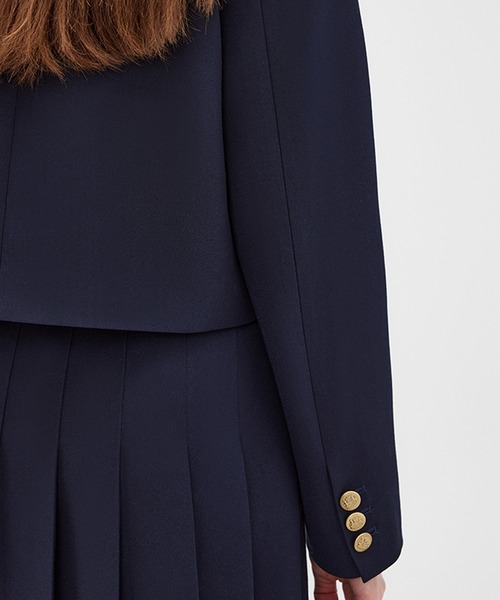 Fano Studios（ファノ ストゥディオズ）の「テーラードダブルブレストショートジャケット FQ23T041【Fano Studios】（テーラードジャケット・レディース・ネイビー・M/S/L）」の9枚目の写真