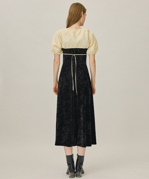 PUBLIC TOKYO（パブリックトウキョウ）の「シュリンクボレロベロアドレス（ワンピース・レディース・ブラック/ネイビー・FREE）」の3枚目の写真