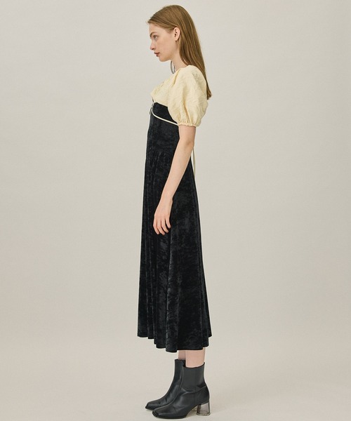 PUBLIC TOKYO（パブリックトウキョウ）の「シュリンクボレロベロアドレス（ワンピース・レディース・ブラック/ネイビー・FREE）」の13枚目の写真