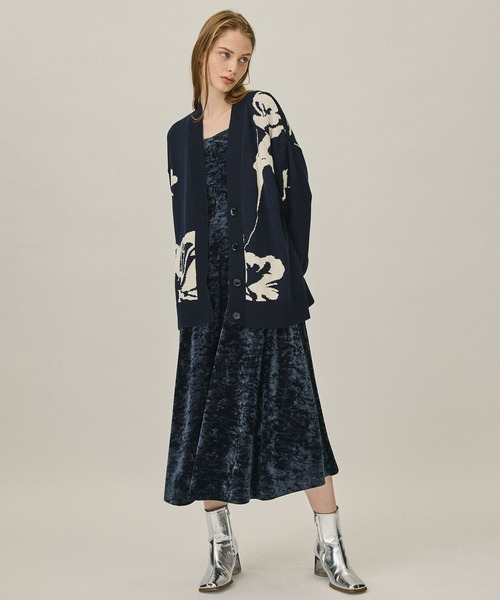 PUBLIC TOKYO（パブリックトウキョウ）の「シュリンクボレロベロアドレス（ワンピース・レディース・ブラック/ネイビー・FREE）」の8枚目の写真