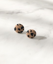 サークルアニマルプリントピアス