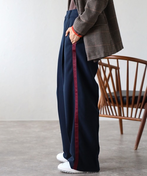 COMMRE（コムル）の「サイドラインパンツ（その他パンツ・レディース・ブルー系その他/ネイビー/ブラウン系その他・FREE）」の3枚目の写真