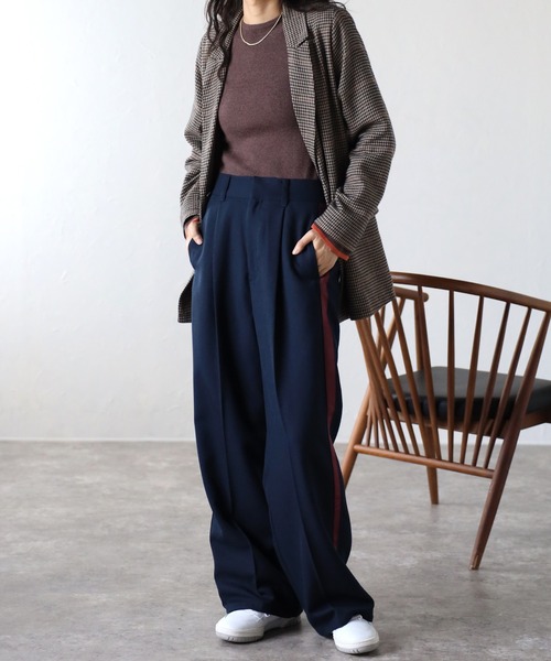 033071 keisuke kanda サイドライン パンツ ネイビー ブルー 楽天市場】Keisuke Kanda ケイスケ カンダ 手縫いのジャージ