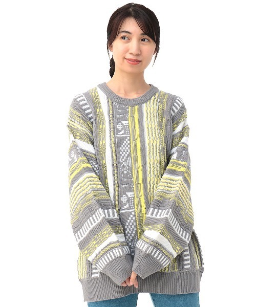 チチカカ（チチカカ）の「キカジャカードニットプルオーバー（ニット/セーター・レディース・ベージュ/グレー/ブルー・FREE）」の11枚目の写真