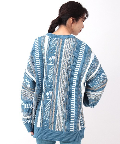 チチカカ（チチカカ）の「キカジャカードニットプルオーバー（ニット/セーター・レディース・ベージュ/グレー/ブルー・FREE）」の8枚目の写真