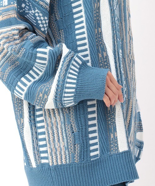 チチカカ（チチカカ）の「キカジャカードニットプルオーバー（ニット/セーター・レディース・ベージュ/グレー/ブルー・FREE）」の10枚目の写真