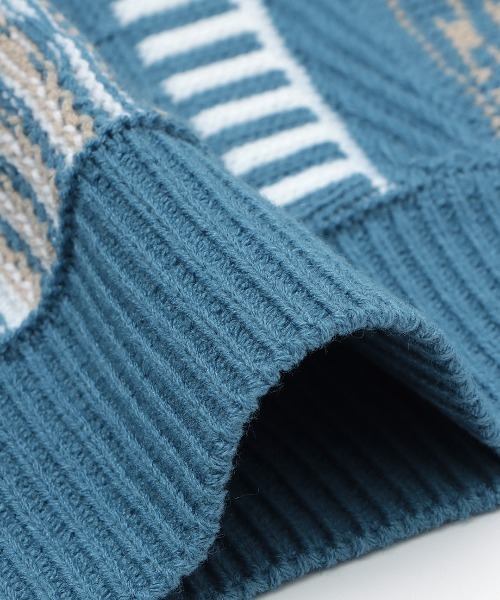 チチカカ（チチカカ）の「キカジャカードニットプルオーバー（ニット/セーター・レディース・ベージュ/グレー/ブルー・FREE）」の5枚目の写真