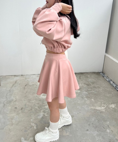 LIMMSE(リムズ)の「【LIMMSE】パーカー×フレアミニスカートセットアップ(セットアップ・レディース・ホワイト/ピンク/サックスブルー/グレー・FREE)」の15枚目の写真