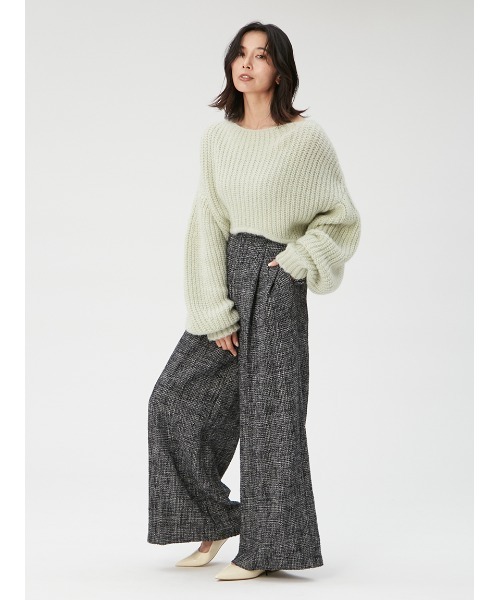 FRAY I.D（フレイアイディー）の「マルチファブリックタックワイドパンツ（その他パンツ・レディース・ベージュ/その他/ブラック・0/1）」の15枚目の写真