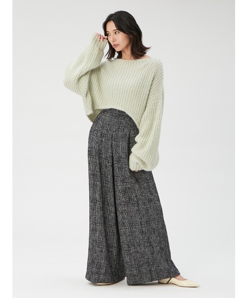 FRAY I.D（フレイアイディー）の「マルチファブリックタックワイドパンツ（その他パンツ・レディース・ベージュ/その他/ブラック・0/1）」の16枚目の写真