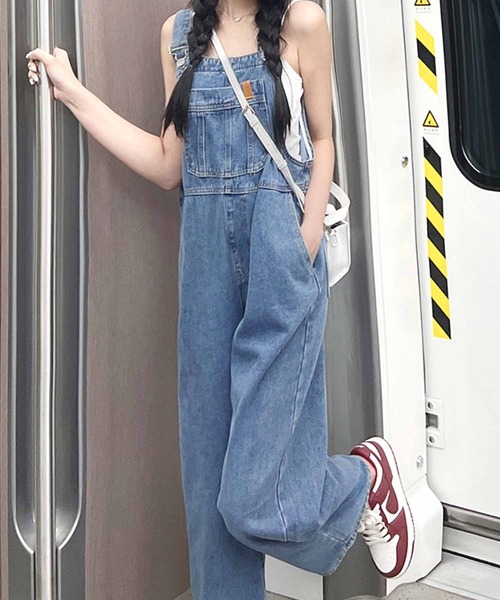 NANEA(ナネア)の「デニムサロペット(サロペット/オーバーオール・レディース・ブルー・SMALL/MEDIUM/LARGE)」の3枚目の写真