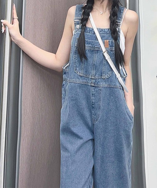 NANEA(ナネア)の「デニムサロペット(サロペット/オーバーオール・レディース・ブルー・SMALL/MEDIUM/LARGE)」の4枚目の写真