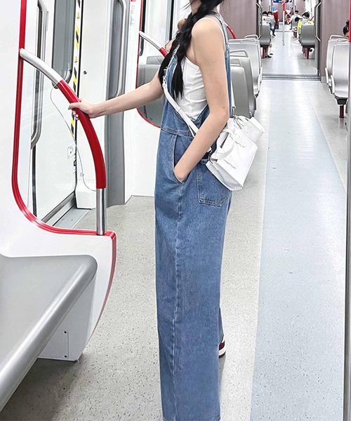 NANEA(ナネア)の「デニムサロペット(サロペット/オーバーオール・レディース・ブルー・SMALL/MEDIUM/LARGE)」の7枚目の写真