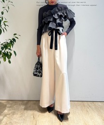 Mystrada（マイストラーダ）の「アシメフリルニット（ニット/セーター