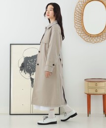 Ray BEAMS / 配色 ステッチ ステンカラー コートを使った人気