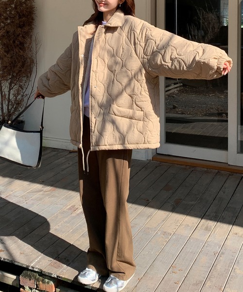 EPICKS（エピックス）の「襟付きキルティングジャケット（ナイロン