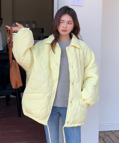 EPICKS（エピックス）の「襟付きキルティングジャケット（ナイロン