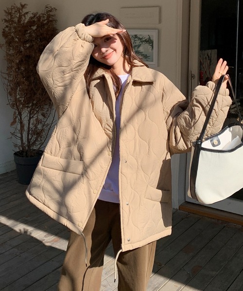 EPICKS（エピックス）の「襟付きキルティングジャケット（ナイロン