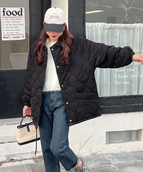 EPICKS（エピックス）の「襟付きキルティングジャケット（ナイロン