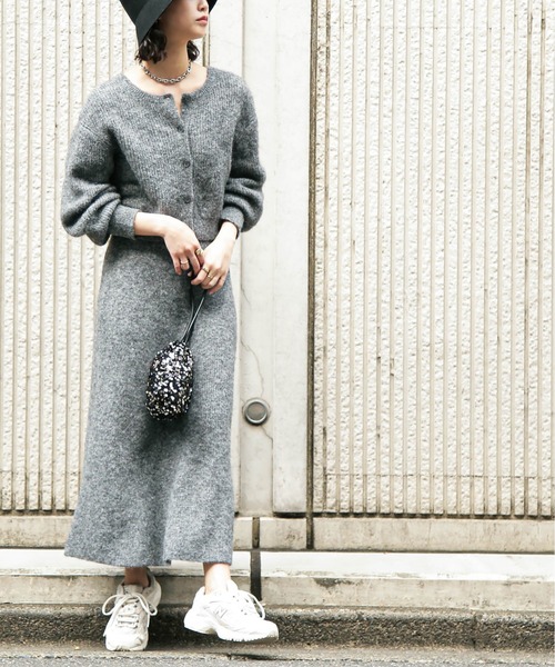 FREE'S MART(フリーズマート)の「◆<セットアップ対応>ヘアリーニットスカート(スカート・レディース・ベージュ/ピンク/グレー・SMALL/MEDIUM)」の10枚目の写真