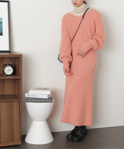 FREE'S MART(フリーズマート)の「◆<セットアップ対応>ヘアリーニットスカート(スカート・レディース・ベージュ/ピンク/グレー・SMALL/MEDIUM)」の21枚目の写真