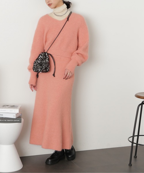 FREE'S MART(フリーズマート)の「◆<セットアップ対応>ヘアリーニットスカート(スカート・レディース・ベージュ/ピンク/グレー・SMALL/MEDIUM)」の19枚目の写真