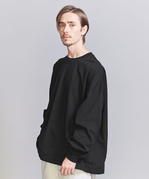 ユナイテッドアローズ アンルートSweatshirts ネイビーL 10oz ヘビー ワイド クルーネック カットソー