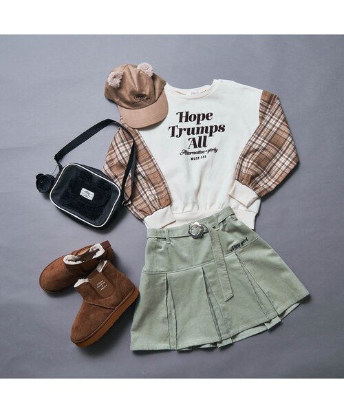 algy（アルジー）の「フラワーバックルスカート（スカート・キッズ・ミント/ブラウン/ピンク・XX-SMALL/X-SMALL/MEDIUM/SMALL）」の17枚目の写真