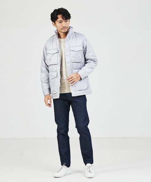 ABAHOUSE GRAY（アバハウスグレイ）の「【スポンジタッチ】シャドーカモフラ ニット（ニット/セーター・メンズ・ブラック/ホワイト/グリーン/グレイッシュベージュ/モカ・46/48）」の18枚目の写真
