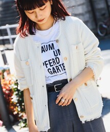 B:MING by BEAMS | B:MING by BEAMS / ツイード ニット ジャケット(ノーカラージャケット)