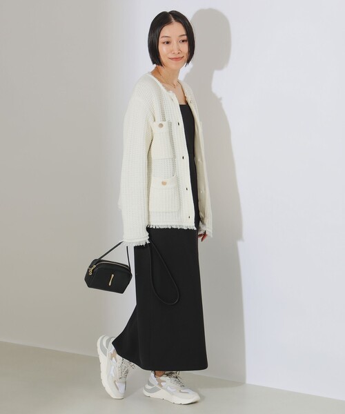 B:MING by BEAMS(ビーミングバイビームス)の「B:MING by BEAMS / ツイード ニット ジャケット(ノーカラージャケット・レディース・ホワイト系その他5/ブラック・SMALL/MEDIUM)」の11枚目の写真