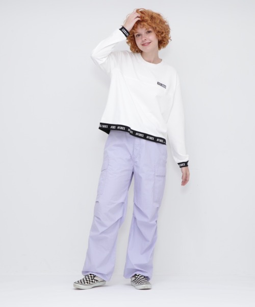 AVIREX（アヴィレックス）の「COLOR COMBI PRINT TOPS/カラーコンビ プリントトップス（Tシャツ/カットソー・レディース・ブラック/オフホワイト・FREE）」の10枚目の写真