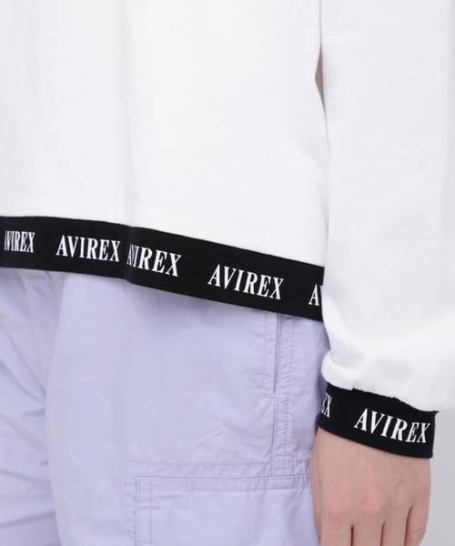 AVIREX（アヴィレックス）の「COLOR COMBI PRINT TOPS/カラーコンビ プリントトップス（Tシャツ/カットソー・レディース・ブラック/オフホワイト・FREE）」の12枚目の写真