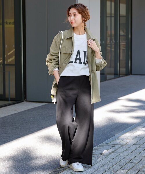 スネークホワイトルーズパンツ