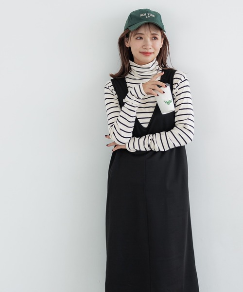 coca(coca)(コカ)の「スムースタッチタートルネックボーダーニット(ニット/セーター・レディース・ブラック/チャコール・M/L)」の10枚目の写真