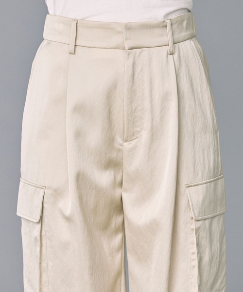 BABYLONE（バビロン）の「[OT}ｻﾃﾝﾐﾘPT（カーゴパンツ・レディース・ライトグレー/ライトベージュ・36inch/38inch）」の19枚目の写真