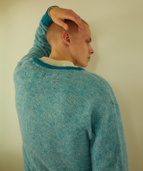 新品　NUMBER (N)INE モヘアソリッドジャガードニット カーディガン MOHAIR SOLID JACQUARD KNIT ZIP-UP CARDIGAN / モヘヤ ソリッド