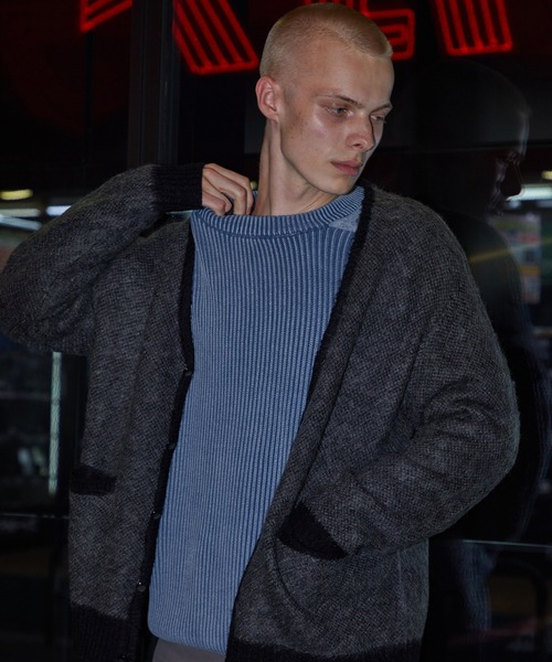 新品　NUMBER (N)INE モヘアソリッドジャガードニット カーディガン MOHAIR SOLID JACQUARD KNIT ZIP-UP CARDIGAN / モヘヤ ソリッド